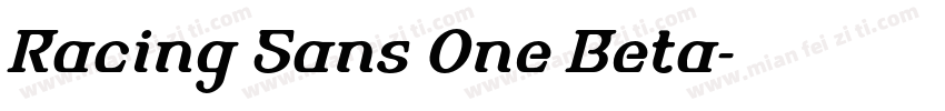 Racing Sans One Beta字体转换